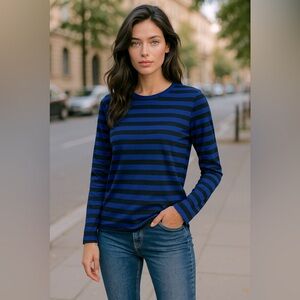 Joe Fresh Blue & black Striped Long Sleeve Shirt 💙🖤